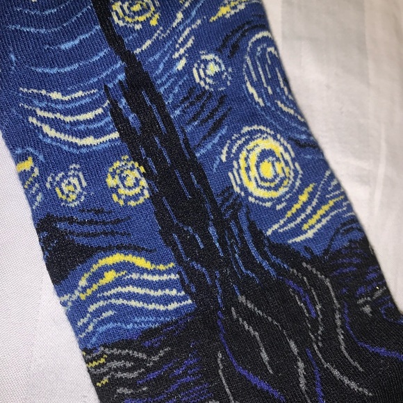 Van Gogh Starry Night Long Socks - Picture 2 of 4